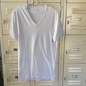 James Perse White V-Neck Tee - Short Sleeve